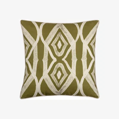 The Range Cape Ikat Reversible Cushion - Moss / 80 Feather 20 Polyester / 80 Polyester 20 Feather