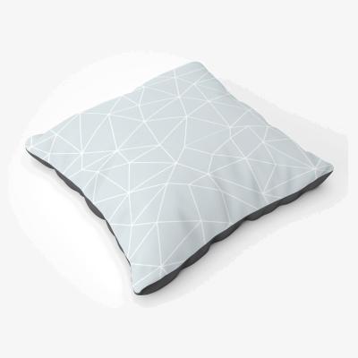 The Range Geometric Triangle Pattern Floor Cushion - Grey