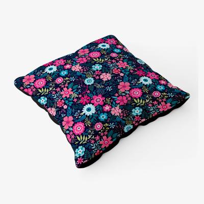 The Range Cute Colourful Flower Pattern Floor Cushion - Blue
