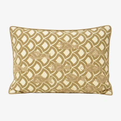 The Range Ionia Fish Cushion - Dark Wood