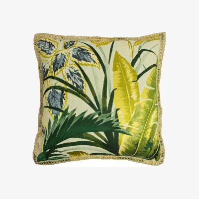 The Range Amazonia Tropical Feather Filled Cushion - Green
