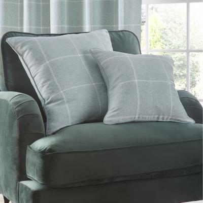 The Range Country Check Filled Cushion - Blue / 55cm