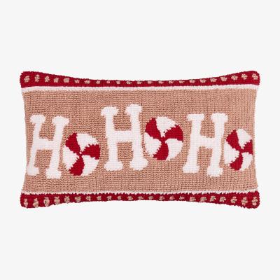 The Range Candy Ho Ho Ho Tufted Polyester Filled Cushion 50 x 30cm - Pink/Red