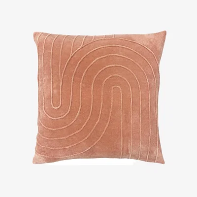 The Range Mangata Textured Cushion - Blush / Polyester