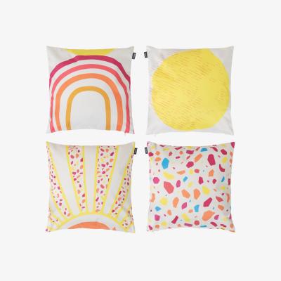 The Range Veeva Soleil Collection Sun and Terrazzo Outdoor Cushion (Set of 4) - Neutral