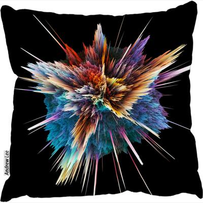 The Range Colorful Explosion Isolated Outdoor Cushion - Black / 60cm