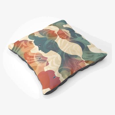 The Range Coloured Silhouette Floor Cushion - Green