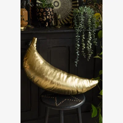Rockett St George Gold Banana Cushion