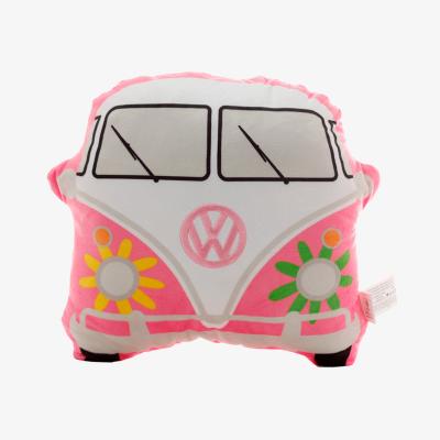 The Range Plush Summer Love Volkswagen VW T1 Camper Bus Shaped Cushion - Pink