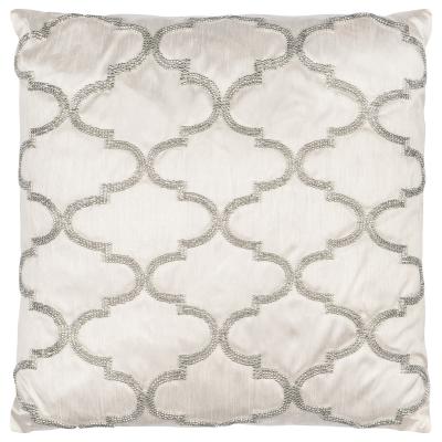 The Range Quatrefoil Beaded Feather Filled Cushion
