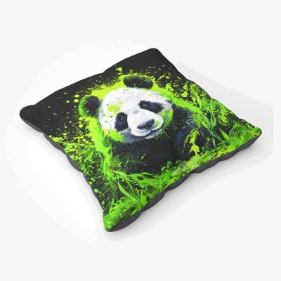 The Range Green Splashart Panda Face Floor Cushion - Green