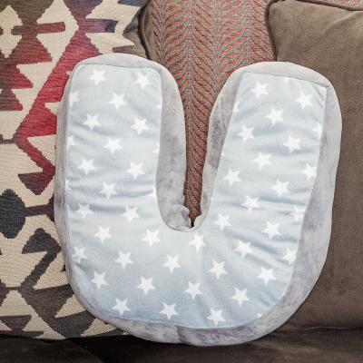 The Range Letter Cushion U - Grey/White