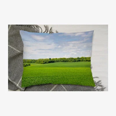 The Range Forest In The Distance Cushion - Green