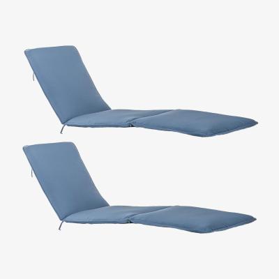 The Range Master Garden Sun Lounger Cushions - 180cm - Pack of 2 - Navy / Blue