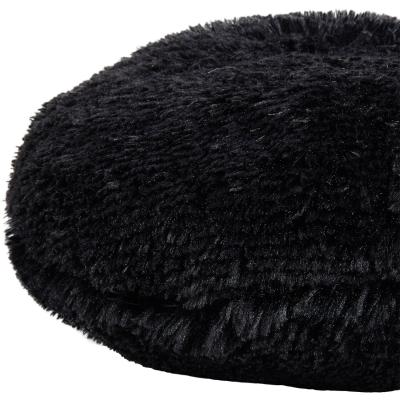 The Range Plush Round Bear Cushion - Black