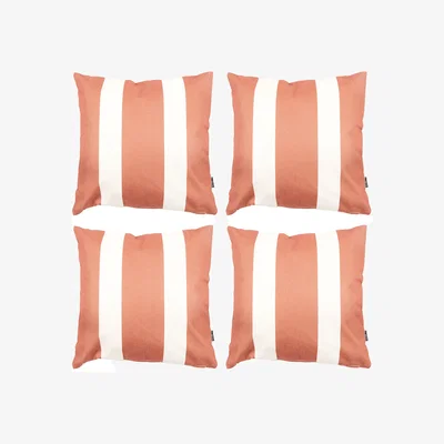 The Range icon 43x43cm Cushion, Deck Stripe, Set of 4 - Burnt Orange