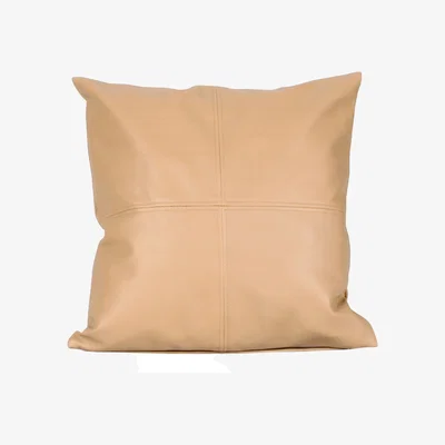 The Range Faux Leather Cushion - Natural