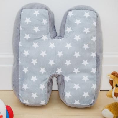 The Range Letter Cushion H - Grey/White