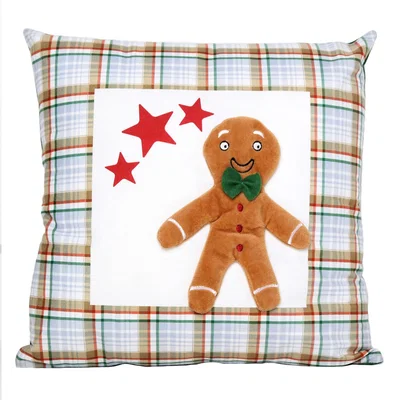 The Range 3D Gingerbread Cushion - White