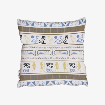 The Range Antique Egyptian Motifs Cushion - Blue / 60cm
