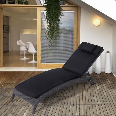 The Range Garden Sun Lounger Cushion - Black
