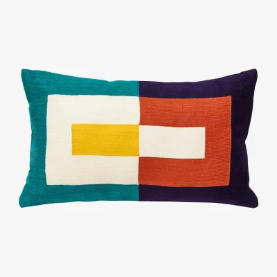 The Range Bosie Ozella Multi Coloured Rectangular Cushion - Multicolour