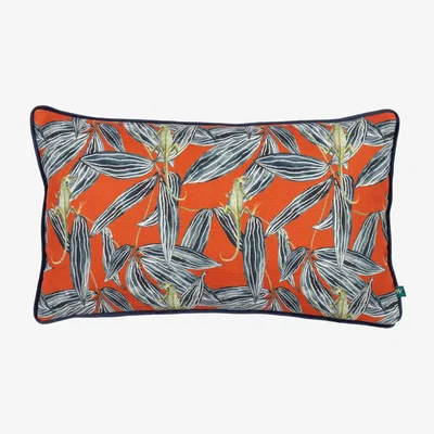 The Range Ebon Wilds Nkiru Piped Cushion - Cinnamon / 80 Feather 20 Polyester / 80 Polyester 20 Feather