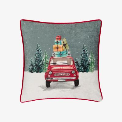 The Range Car Scene Printed Cushion - Multicolour / Polyester