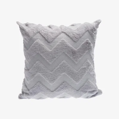 The Range Decorative Faux Fur Backrest Cushion - Grey