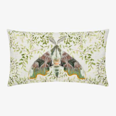 The Range Shugborough Moth Traditional Cushion - Multicolour / 80 Feather 20 Polyester / 80 Polyester 20 Feather