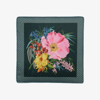 The Rug Seller Tropical Elevations Floral Cushion by Ted Baker in Green