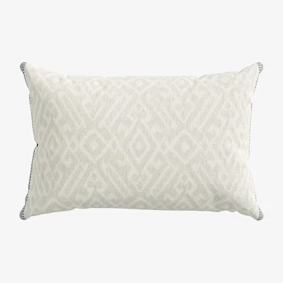 The Rug Seller Emani Kilim Cushion by Bedeck of Belfast in Chalk White&nbsp;70x40cm