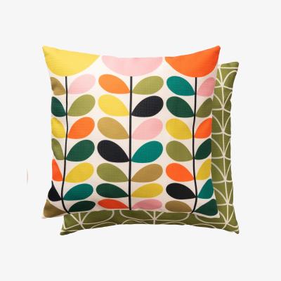 The Rug Seller Happy Stem Floral Indoor Outdoor Cushion By Orla Kiely in Multicolour