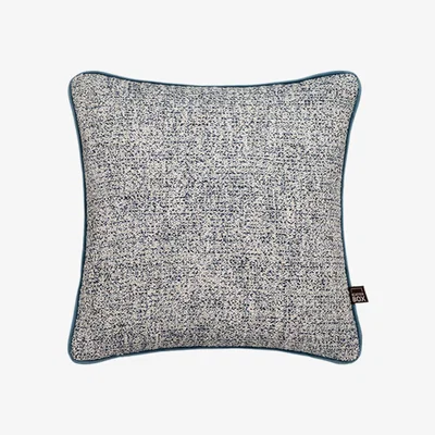 The Rug Seller Leah Rustic Two Toned Cushion in Blue58x58cm