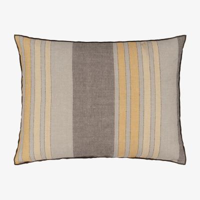 The Rug Seller Designers Guild Brera Striato Stripe Cushion in Maize Yellow
