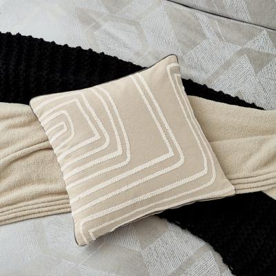 The Rug Seller Nalu Kaia Cushion by Nicole Scherzinger in Linen & Ivory&nbsp;50x50cm