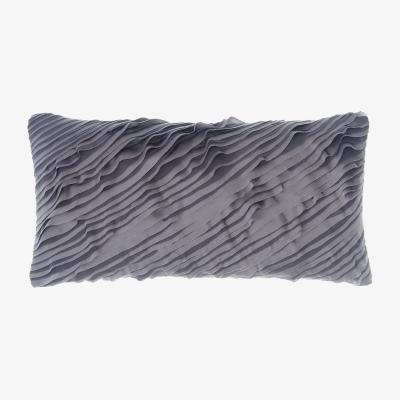 The Rug Seller Donna Karan Gravity Textured Cushion in Charcoal Grey&nbsp;28x56cm