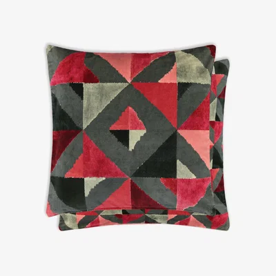 The Rug Seller Molino Cushion by William Yeoward in Rouge Red60x60cm