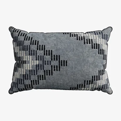 The Rug Seller Azora Denim Cushion by Bedeck of Belfast in Chambray Blue&nbsp;60x40cm