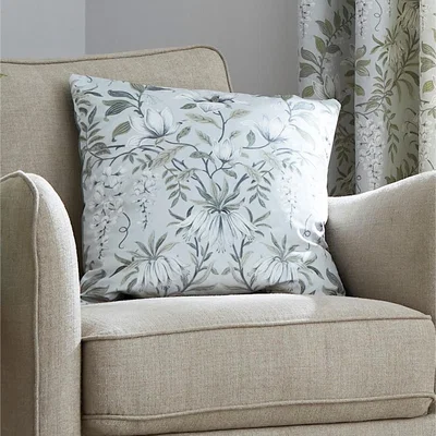The Rug Seller Parterre Floral Cushion by Laura Ashley in Sage Green&nbsp;50x50cm