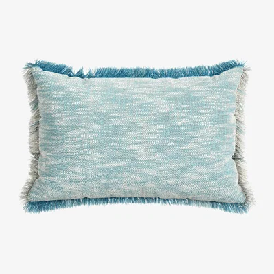 The Rug Seller Budding Brights Minnie Cushion by Helena Springfield in Turquoise Blue&nbsp;30x50cm