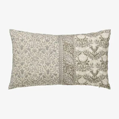 The Rug Seller Wandle Cushion By Designer Morris & Co in Grey