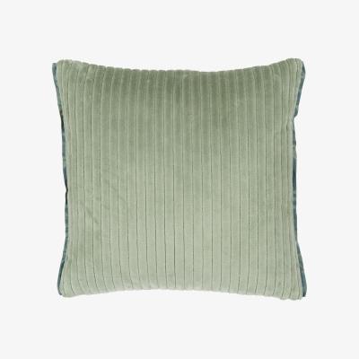 The Rug Seller Designers Guild Cassia Cord Velvet Cushion in Antique Jade