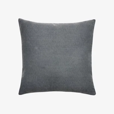 The Rug Seller Circle Logo Embellished Cushion by DKNY in Charcoal Grey