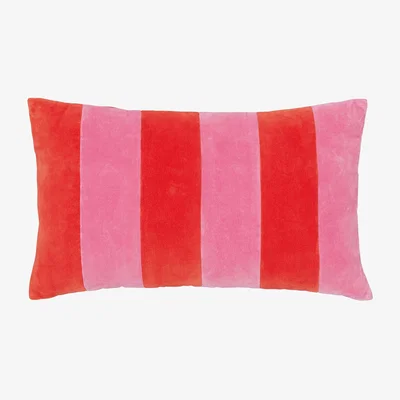 The Rug Seller Rainbow Floral Cotton Velvet Cushion by Joules in Multi30x50cm