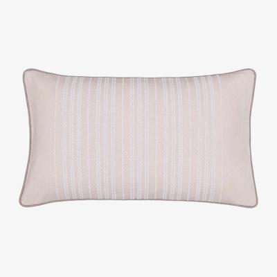The Rug Seller Ena Stripe Cushion By Murmur in Heather Purple