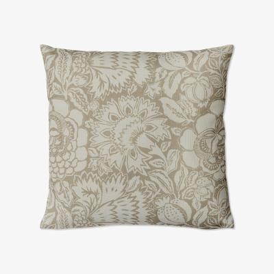 The Rug Seller Poppy Damask Indoor Outdoor Cushion 647004 by Sanderson in Stone