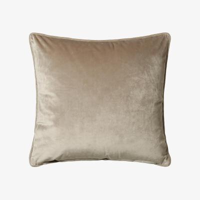The Rug Seller Bellini Velvet Cushion in Taupe Brown58x58cm