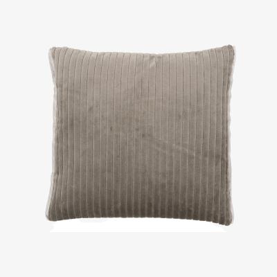 The Rug Seller Designers Guild Cassia Cord Velvet Cushion in Moleskin Brown