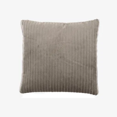 The Rug Seller Designers Guild Cassia Cord Velvet Cushion in Moleskin Brown